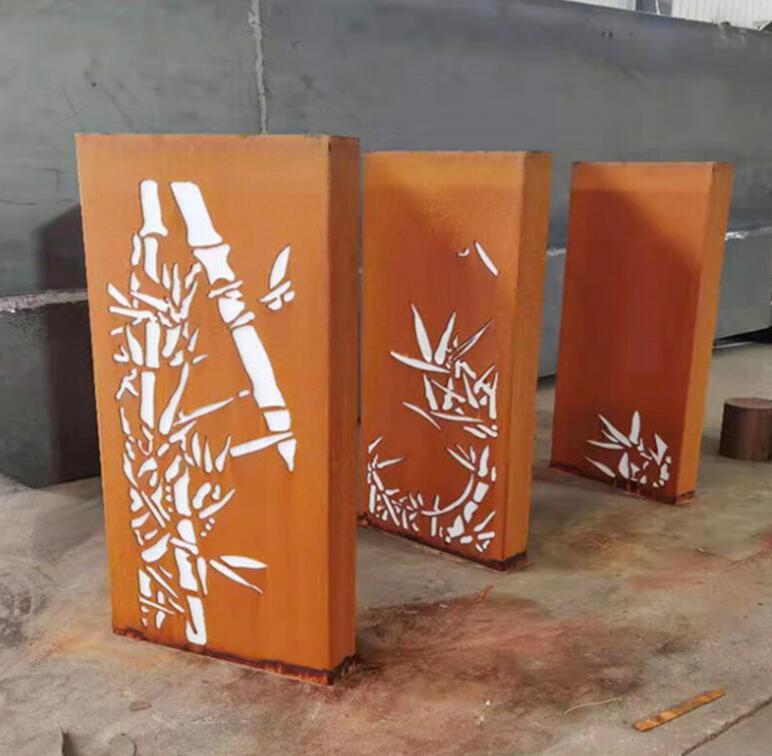 林周锈钢板灯箱