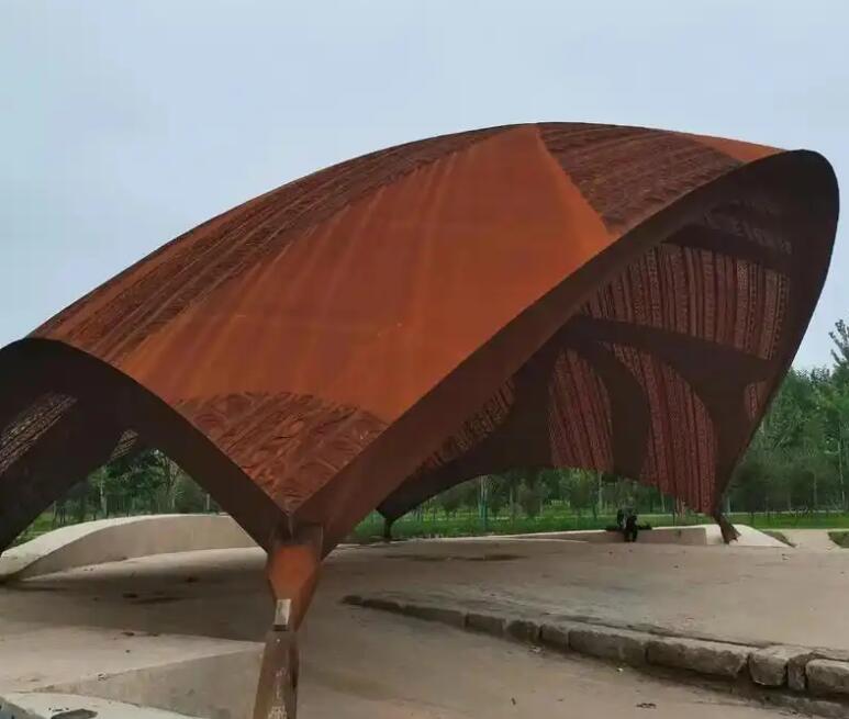 林周耐候钢幕墙案例